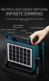 پروژکتور شارژی خورشیدی 200 وات W8109-1