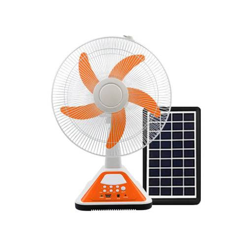 پنکه خورشیدی ۱۶ اینچی مدل EP-317A | طراحی مدرن با نور LED و شارژ چندمنظوره برند Easy Power